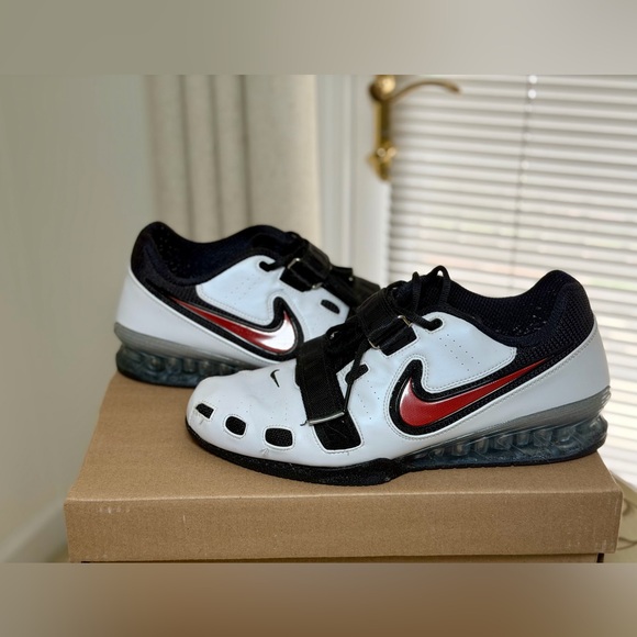 Nike Romaleos 2 Weightlifting Shoes White/Black/Red Weightlifting Shoes size13 - Picture 3 of 6